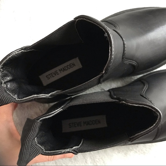 Steve Madden Yardley Platform Chelsea Boot Black 8 - Picture 6 of 11